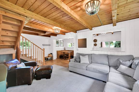 Lake Front Retreat Cabin King Suite Bunk Loft View - Image 3